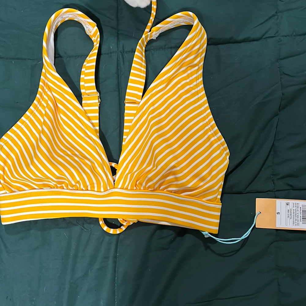 Vibrant Yellow and White Bikini